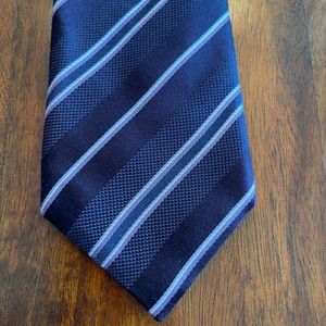 Blue and light purple Canali silk tie
